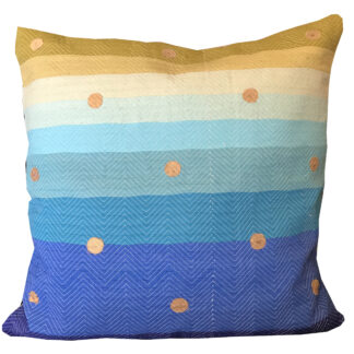 Striped Turq Blue Polka